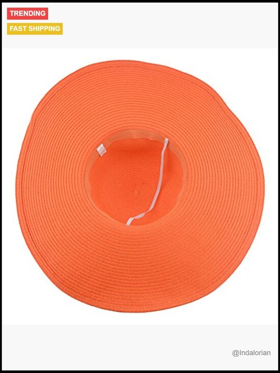 Wide Brim Roll-up Big Solid Color Floppy Sun Hat for Beach main image 5